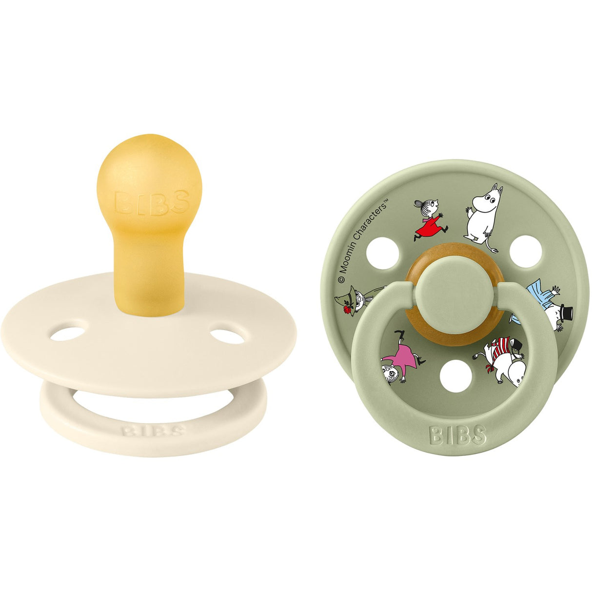Bibs X Moomin Ivory Mix Napp Colour 2-Pack Friends Latex