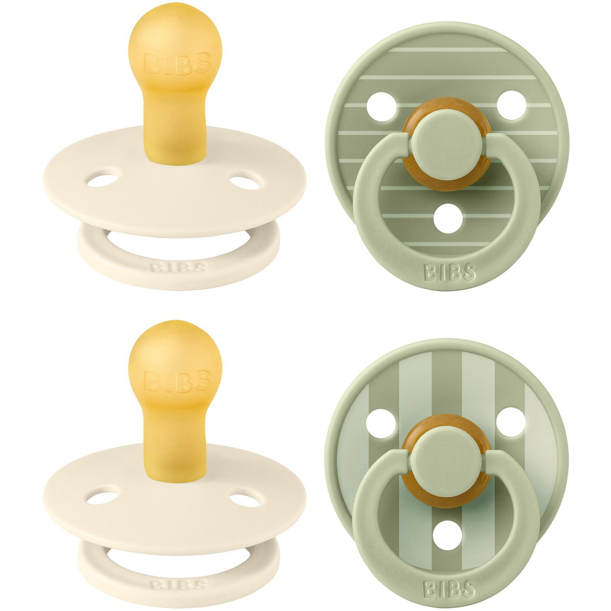 Bibs Pin Ivory Vanilla Mix/Pin Sage Mix Napp Studio Colour 4-Pack Latex
