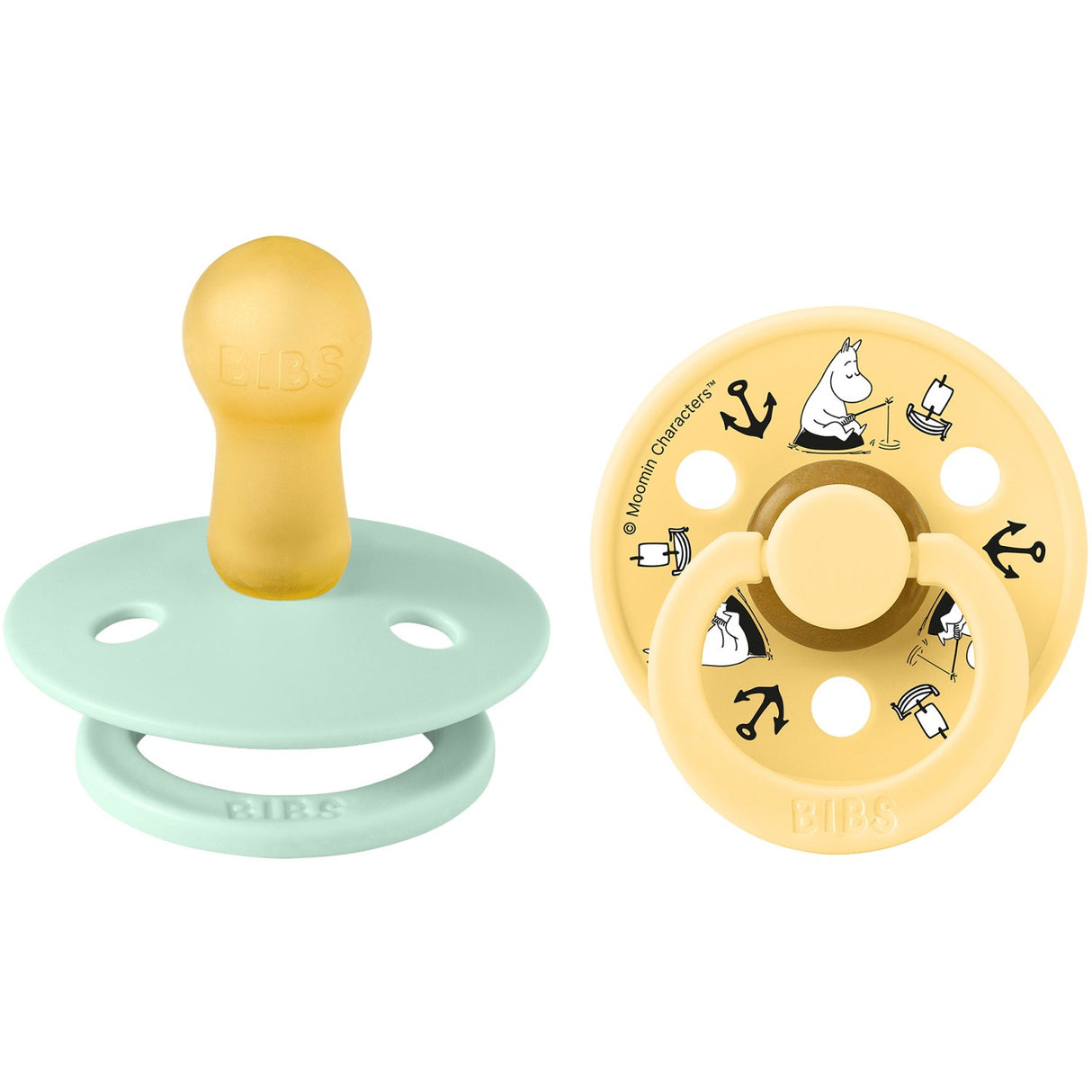 Bibs X Moomin Nordic Mint Mix Napp Colour 2-Pack Sailing Latex