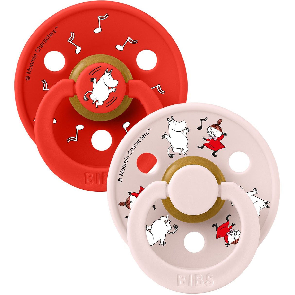 Bibs X Moomin Candy Apple Mix Napp Colour 2-Pack Dancing Latex