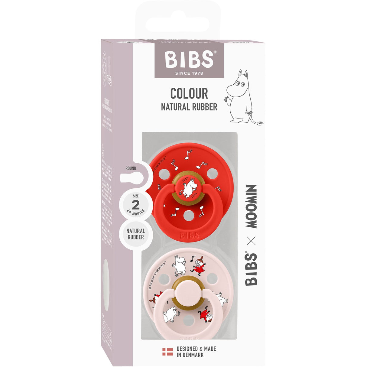 Bibs X Moomin Candy Apple Mix Napp Colour 2-Pack Dancing Latex