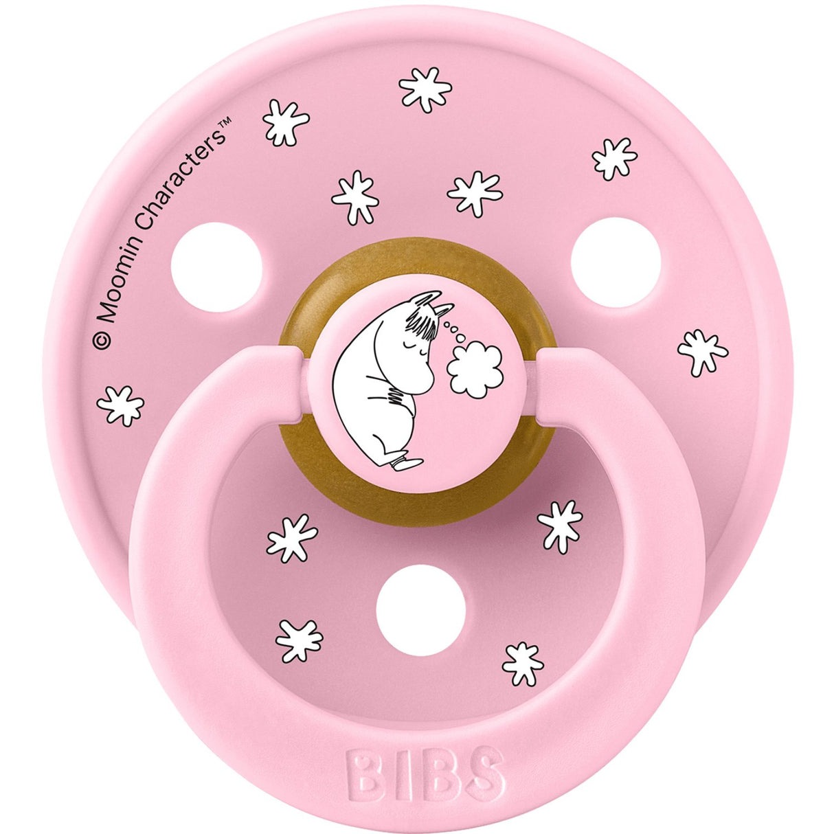 Bibs X Moomin Baby Pink Mix Napp Colour 2-Pack Dreaming Latex