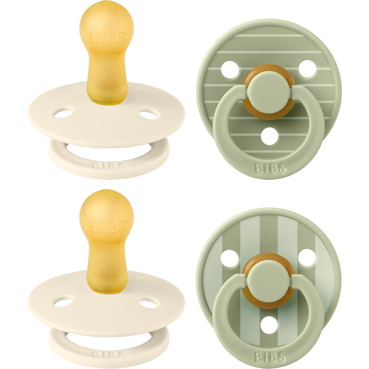 Bibs Pin Ivory Vanilla Mix/Pin Sage Mix Napp Studio Colour 4-Pack Latex