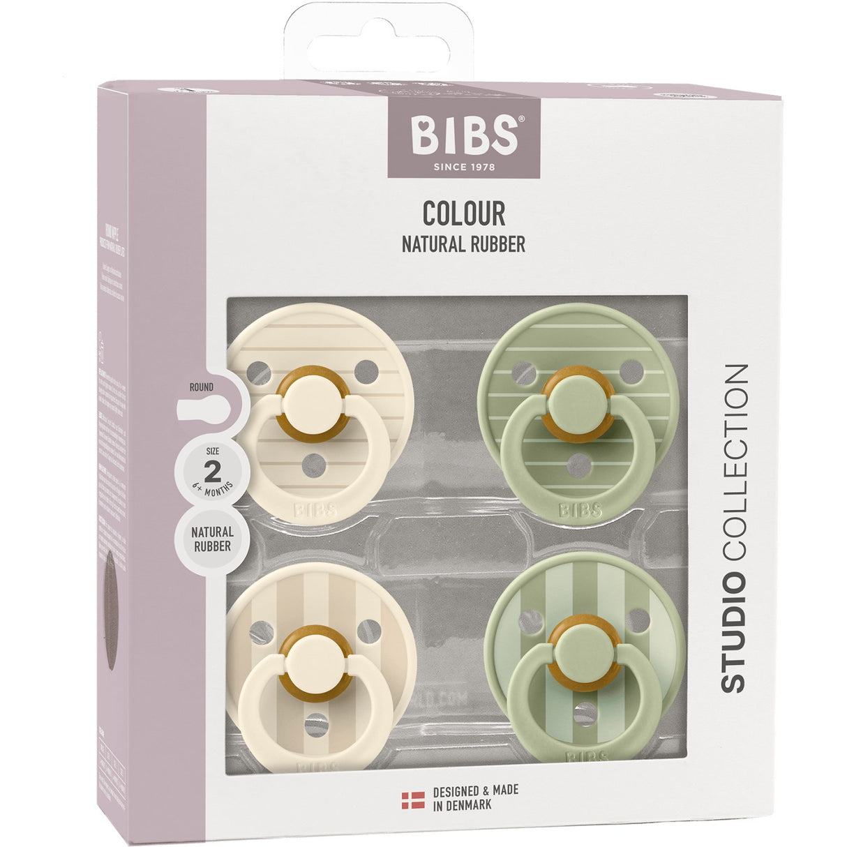 Bibs Pin Ivory Vanilla Mix/Pin Sage Mix Napp Studio Colour 4-Pack Latex