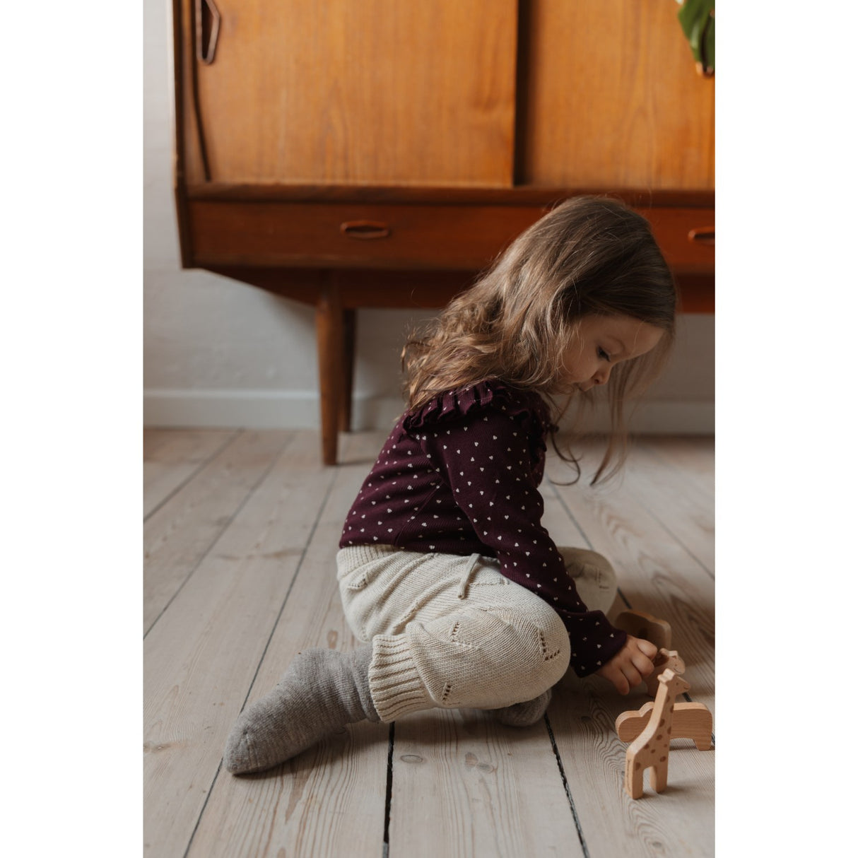 Petit Piao Off White PpDaqa Stickad Byxor