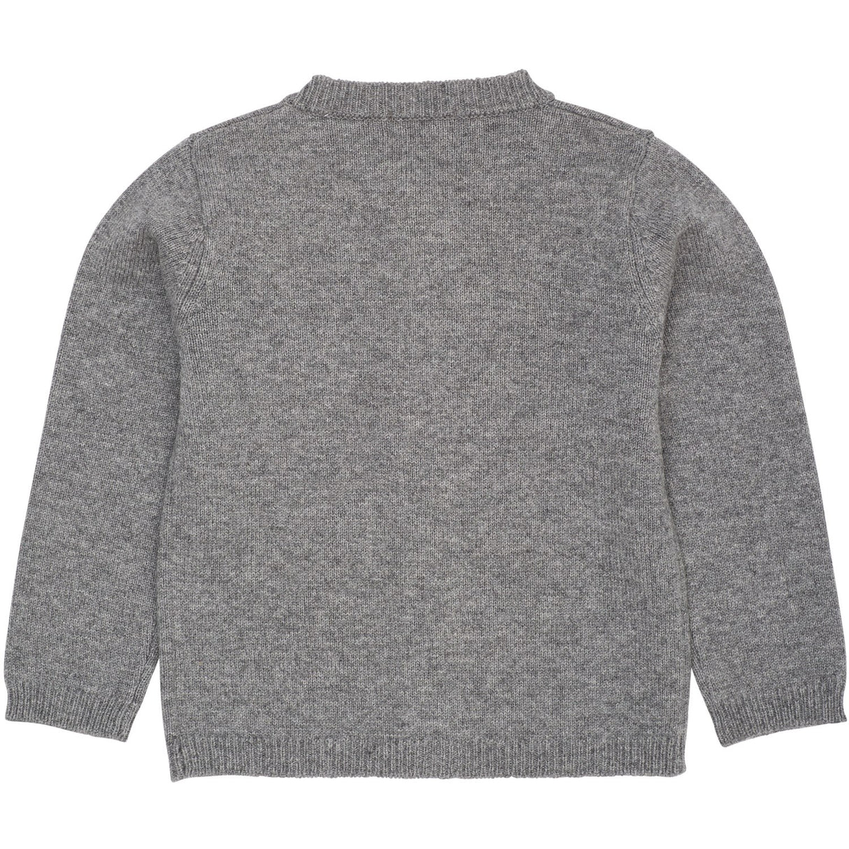 COPENHAGEN COLORS Dk Grey Mel./Cream Comb. Cashmere Cardigan W. Poplin Rosett