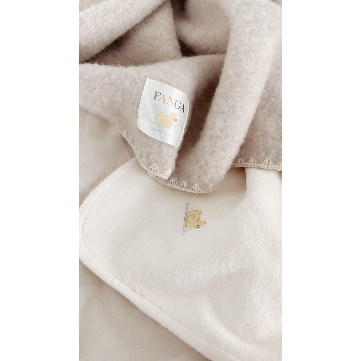 Konges Sløjd Fanga Oatmeal Melange Erba Ull Fleece Baby Filt