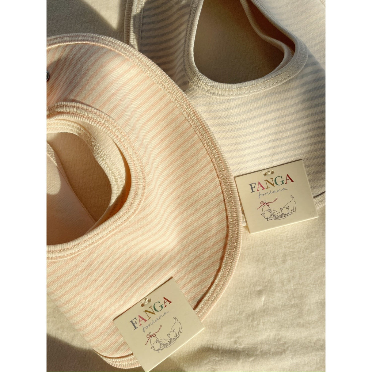Konges Sløjd Fanga Blush Mix Fio Stripe 2 Pack Haklapp OCS