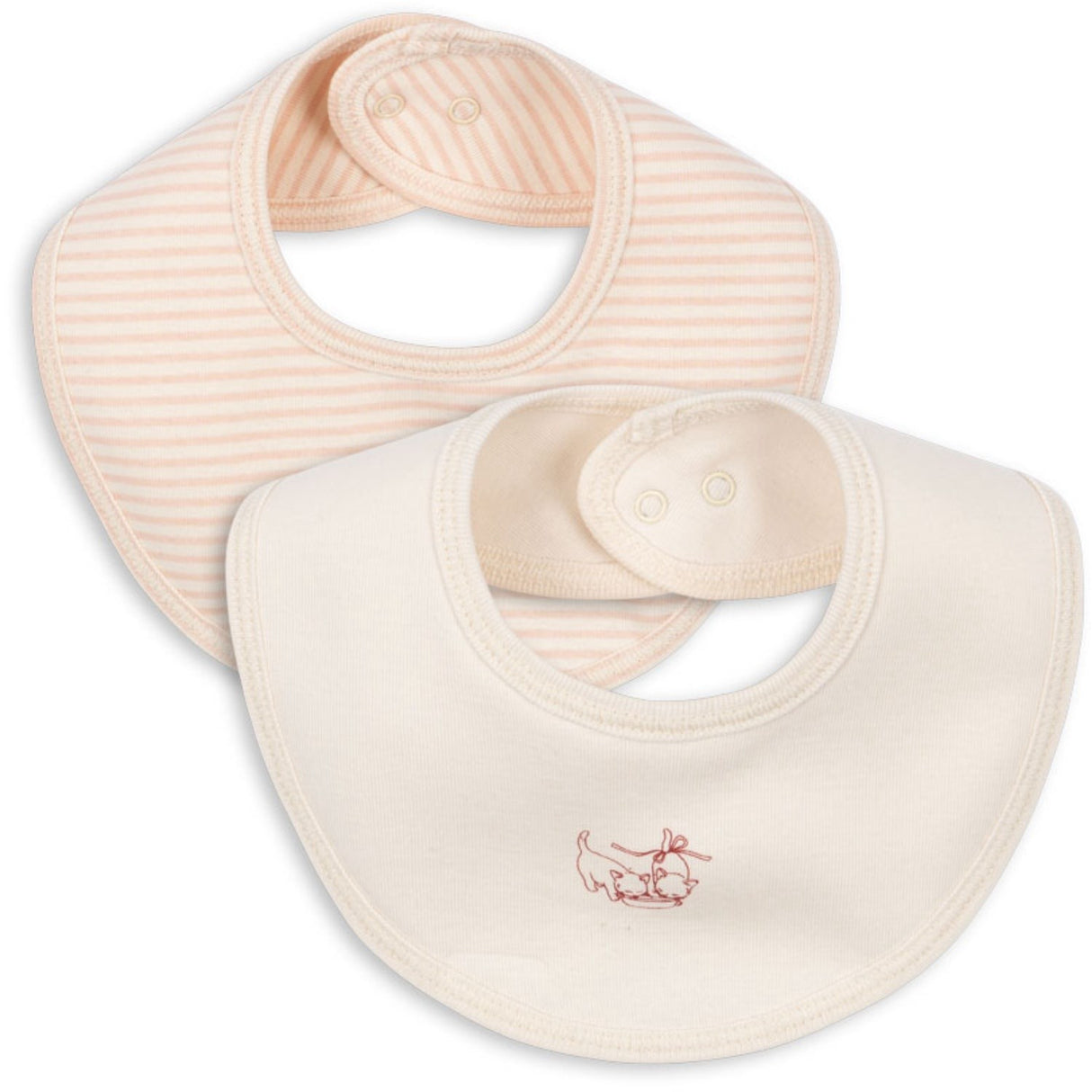 Konges Sløjd Fanga Blush Mix Fio Stripe 2 Pack Haklapp OCS