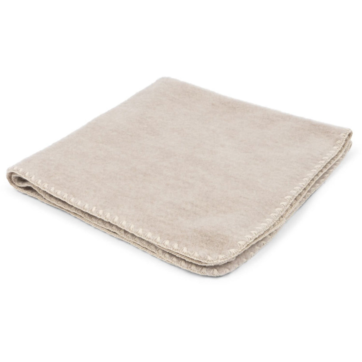 Konges Sløjd Fanga Oatmeal Melange Erba Ull Fleece Baby Filt
