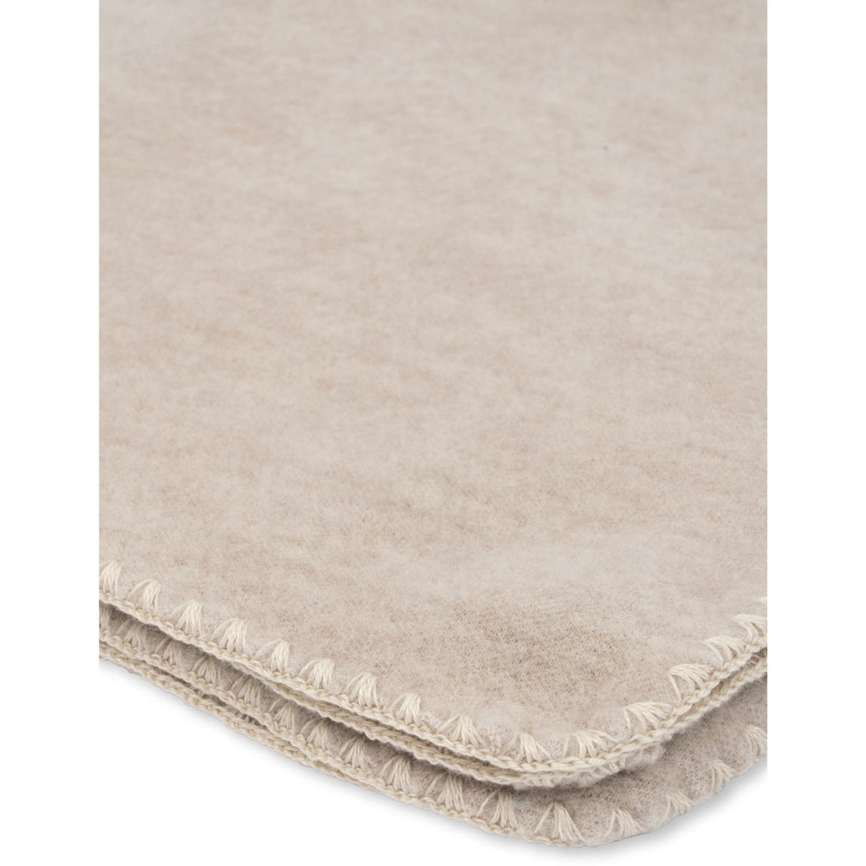 Konges Sløjd Fanga Oatmeal Melange Erba Ull Fleece Baby Filt