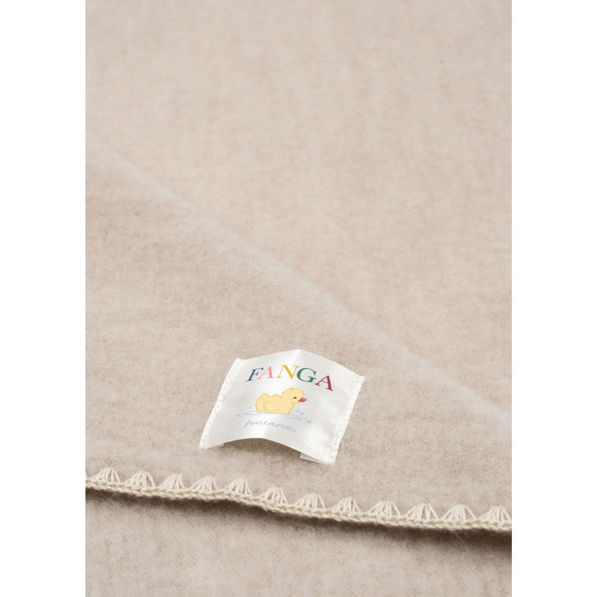 Konges Sløjd Fanga Oatmeal Melange Erba Ull Fleece Baby Filt