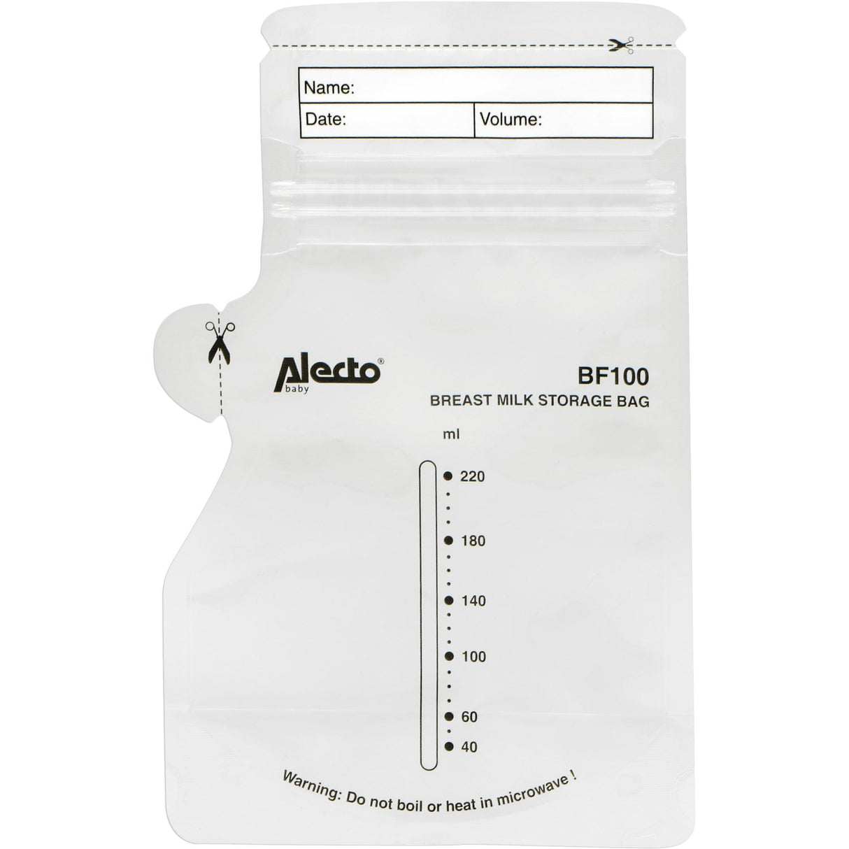 Alecto 100Pk Breast Milk Förvaring Bags