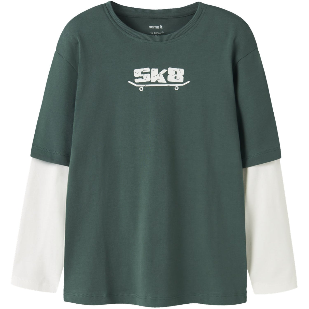 Name It Bistro Green Skate8 Nkmvarto Ls Nreg Topp