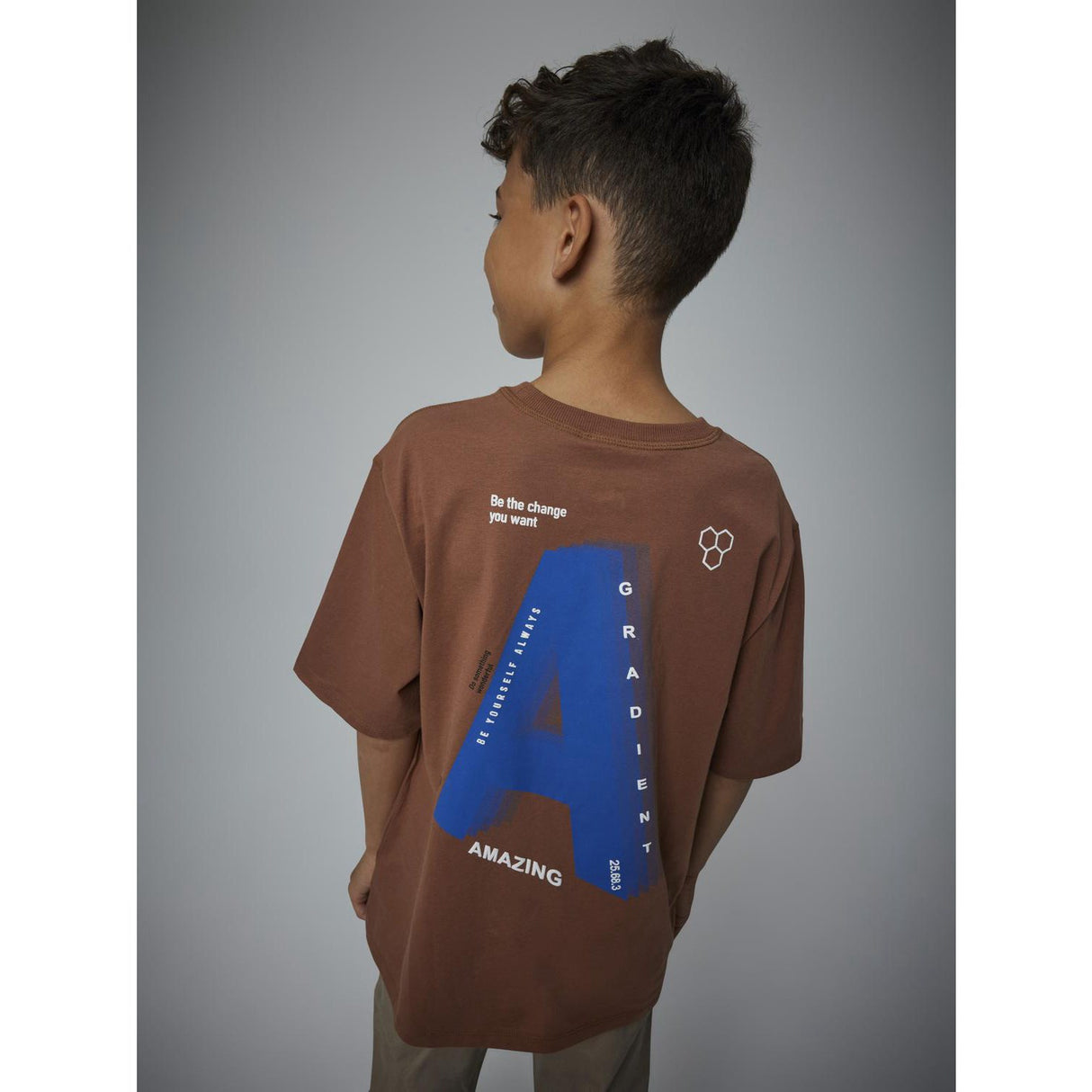 Name It Carob Brown Nkmoakley Ss Nreg Topp Bf