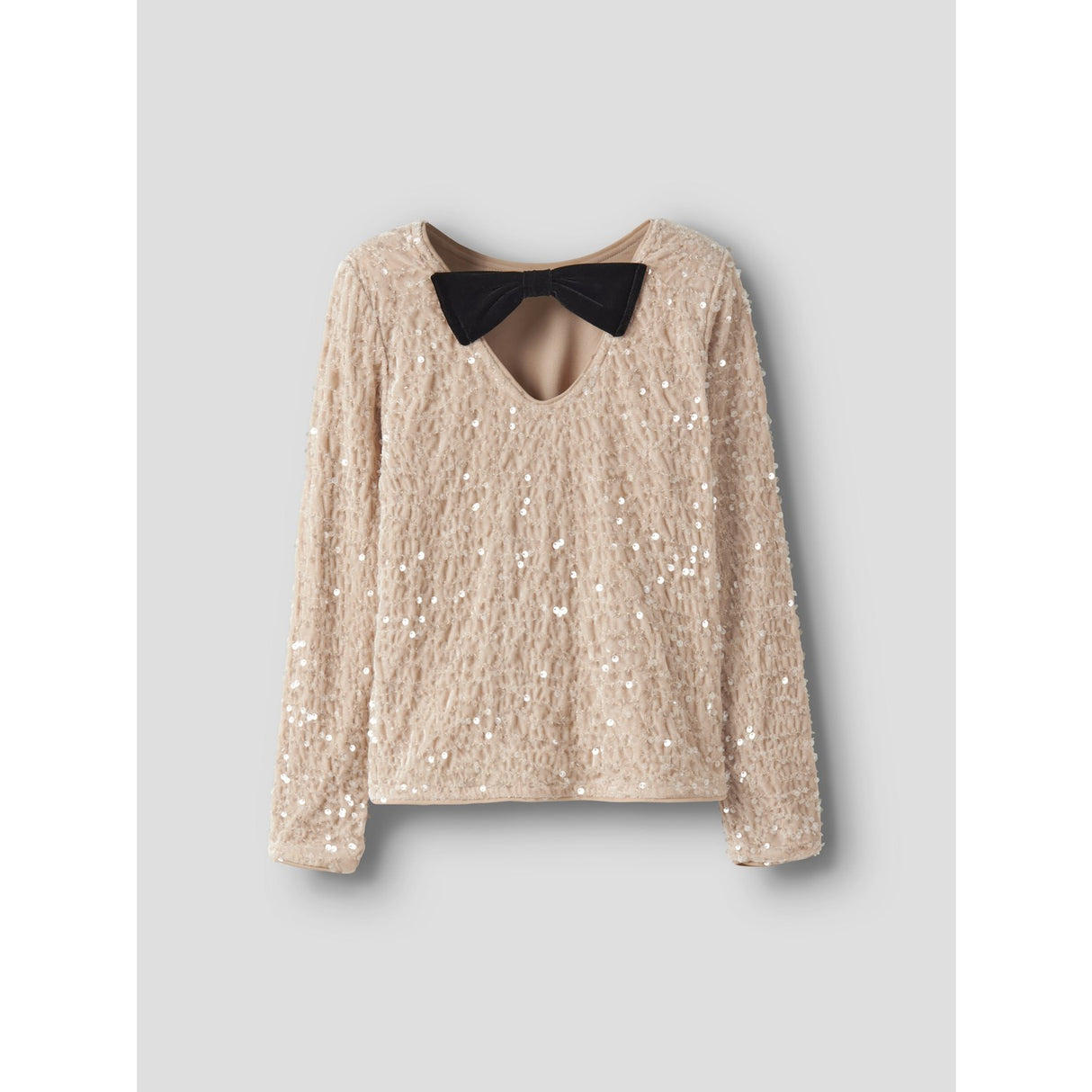 Name It Jet Stream Black Bow Nkfrusitta Ls Rosett Blus