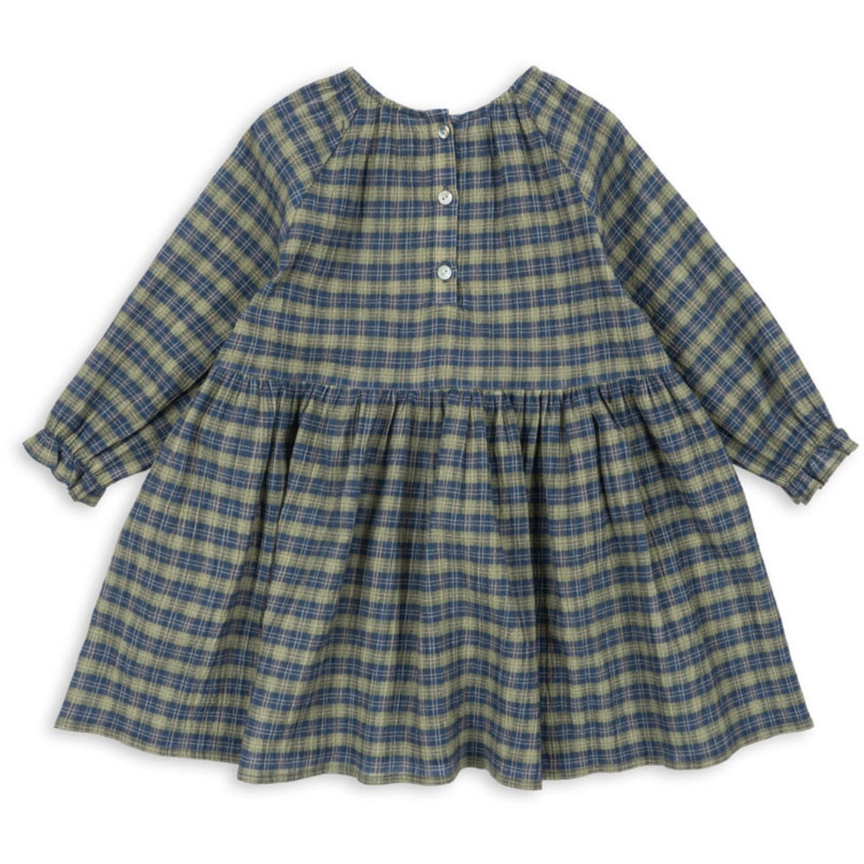 Konges Sløjd Laurel Blue Check Terre Klänning GOTS