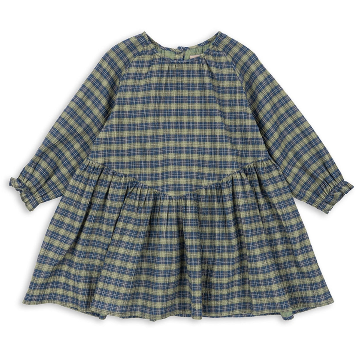 Konges Sløjd Laurel Blue Check Terre Klänning GOTS