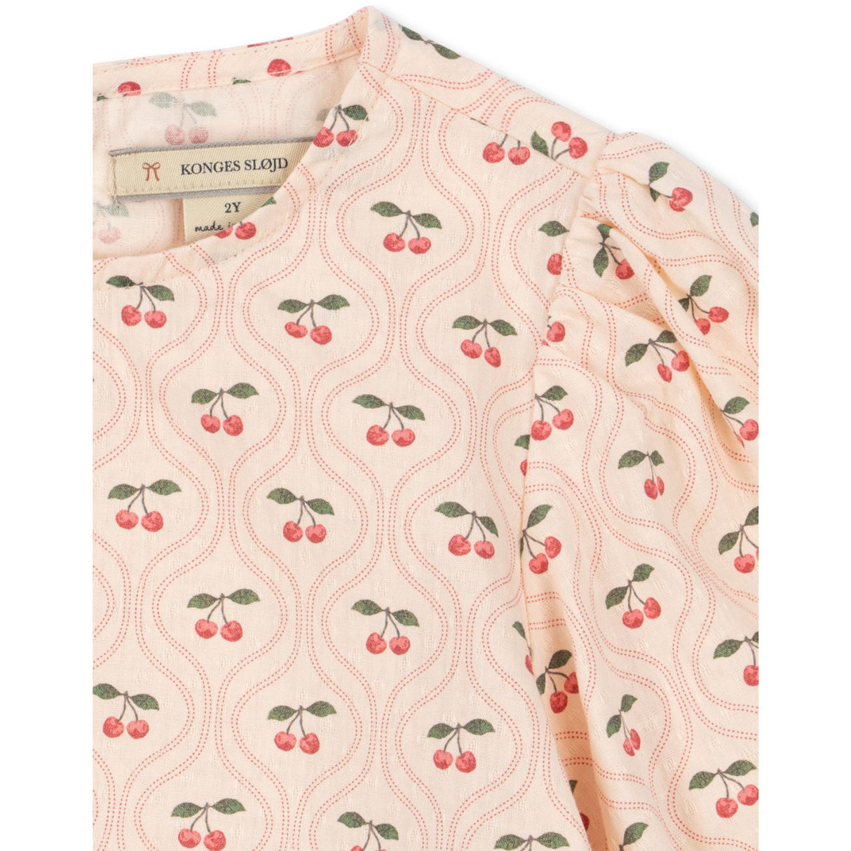 Konges Sløjd Cherry Pink Motif Cianna Blus GOTS