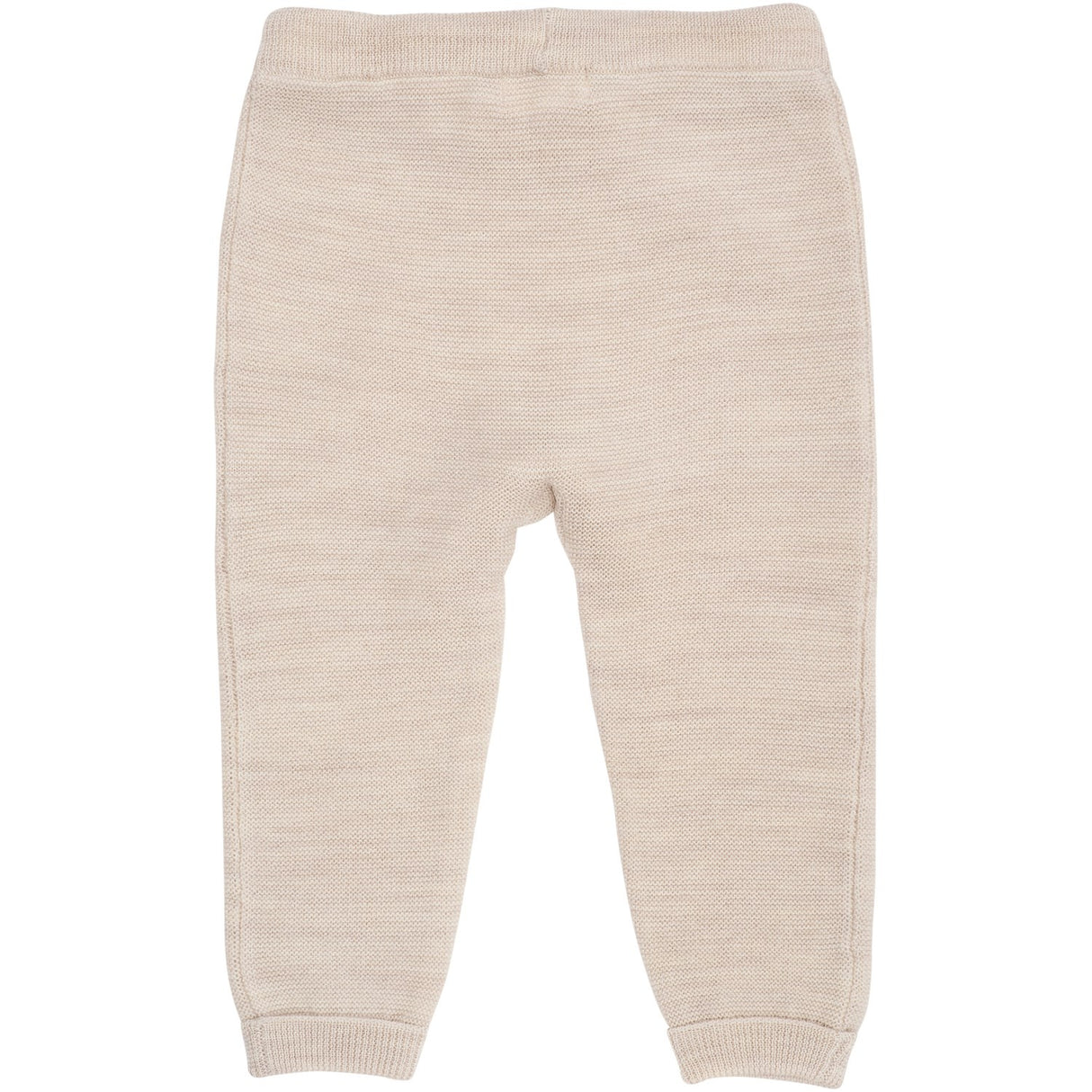 COPENHAGEN COLORS Pale Cream Mel Merino Baby Leggings In Garter Stitch