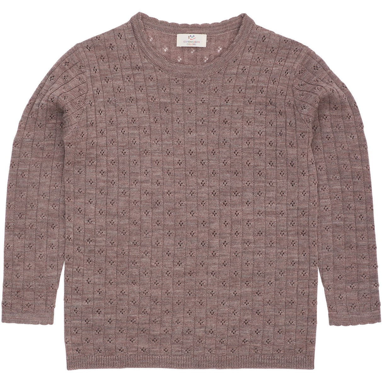 COPENHAGEN COLORS Natural Merino Classic Pointelle Blus