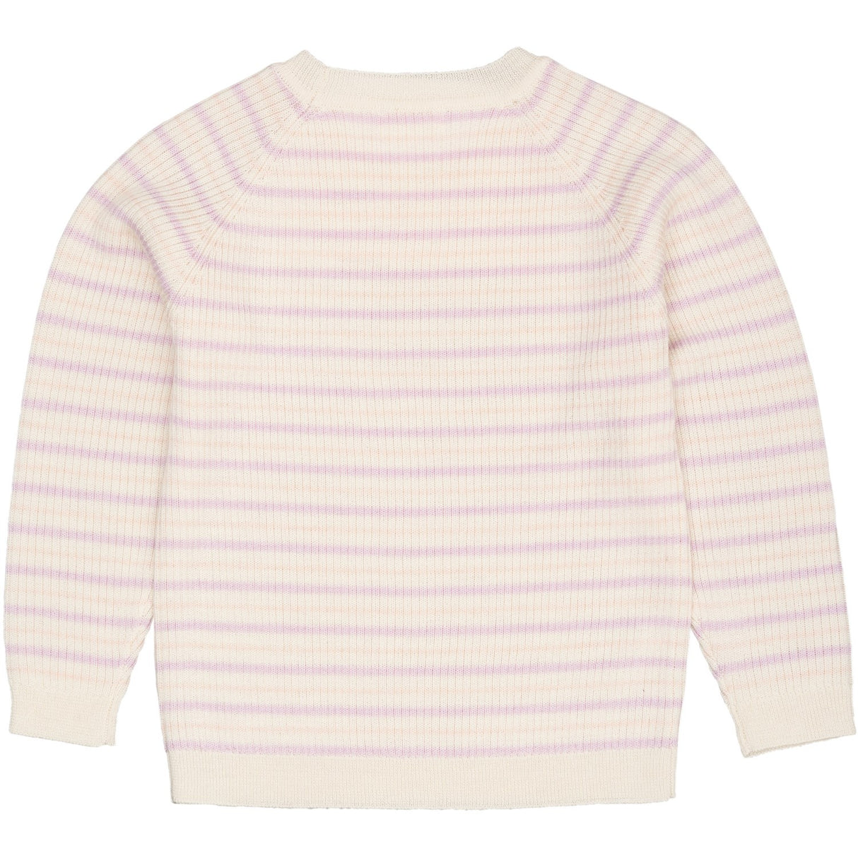 COPENHAGEN COLORS Cream/Lavender/Dusty Rose Combi Merino Classic Rib Blus