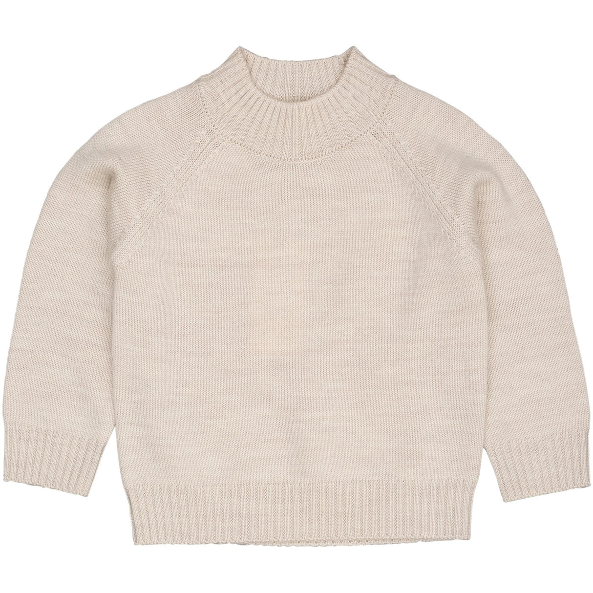 COPENHAGEN COLORS Pale Cream Mel. Pull Över W Sköldpadda Neck
