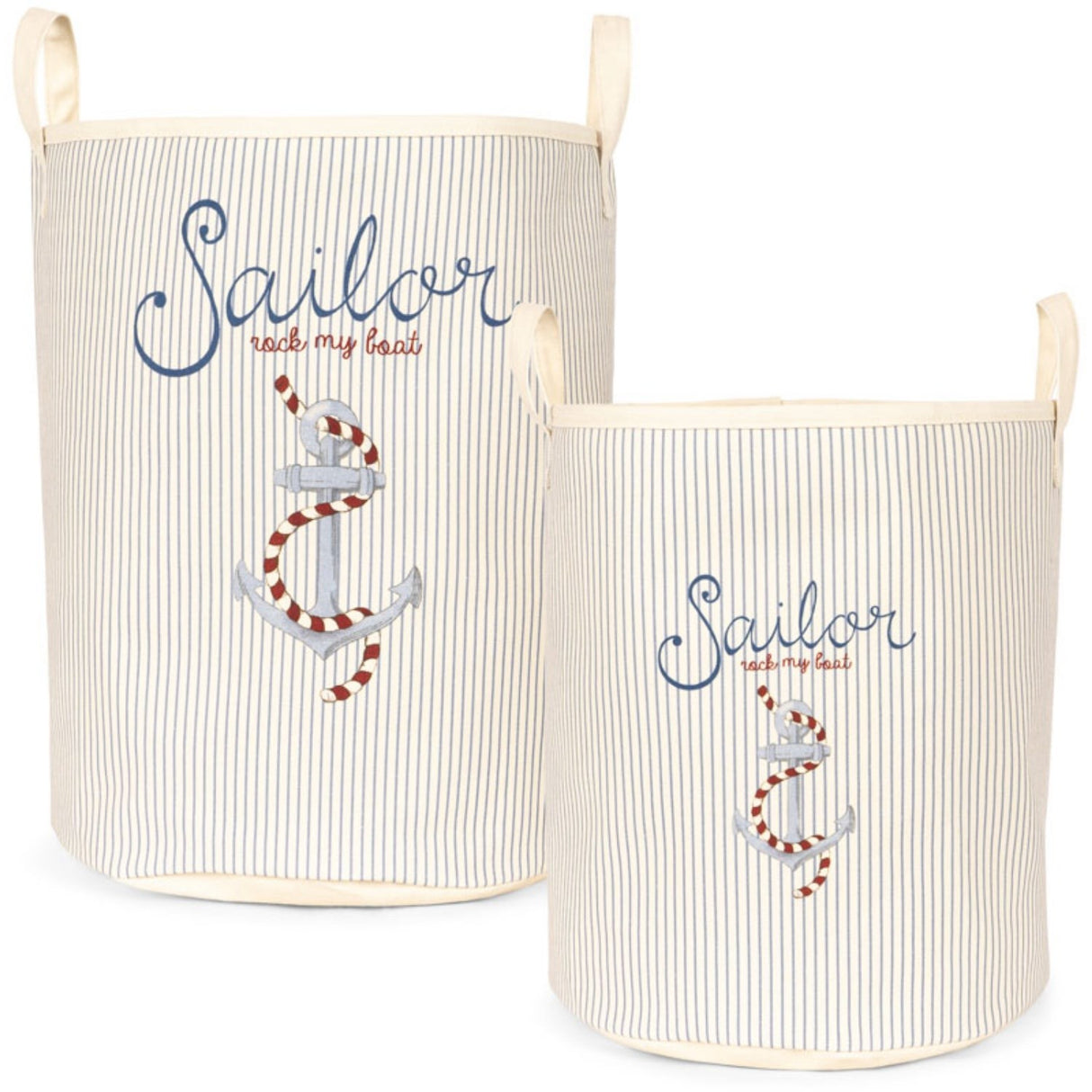 Konges Sløjd Sailor Stripe Leksak Förvaring Bags Sett