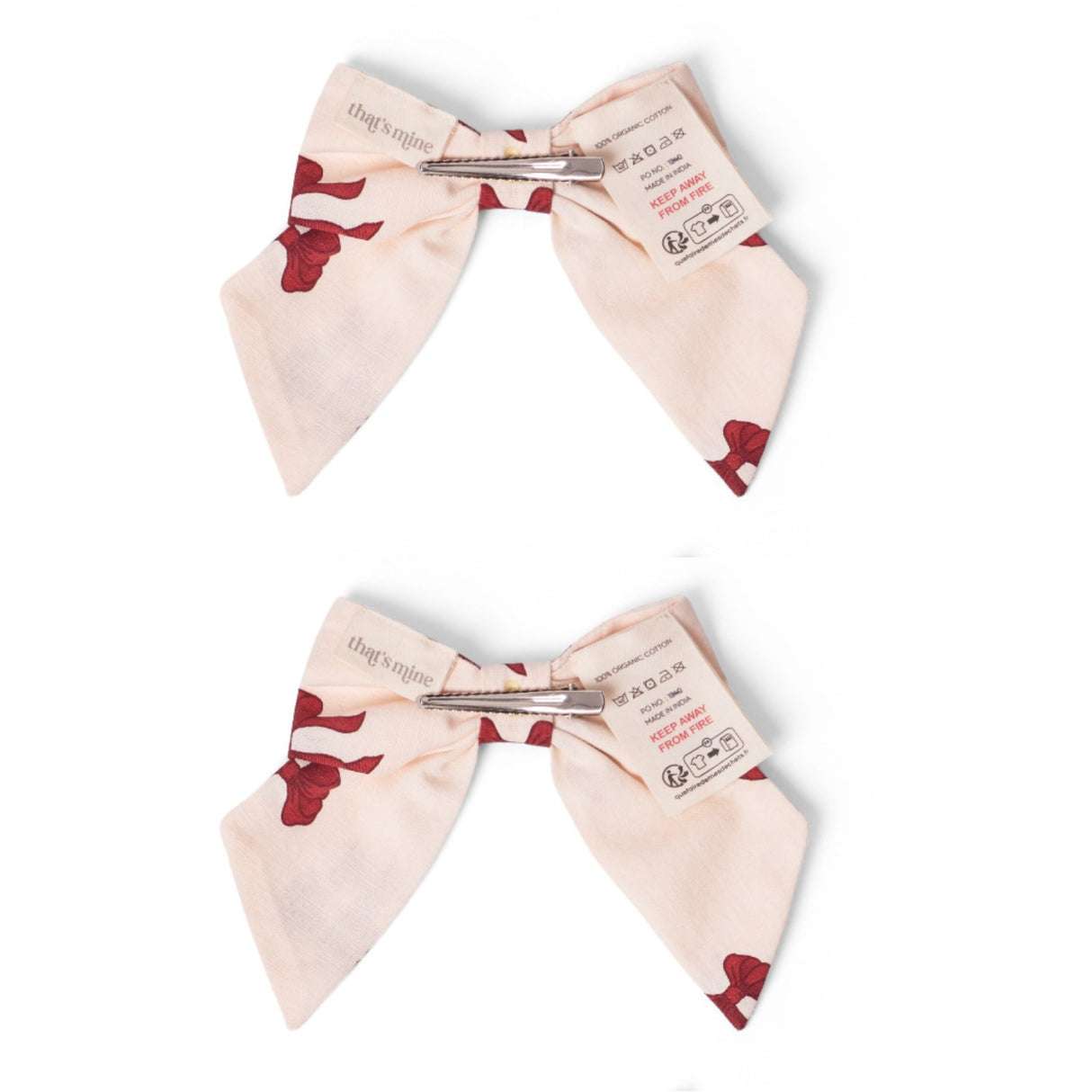 That's Mine Rouge Boucle Tori Hair Rosett Clips - 2 Pack