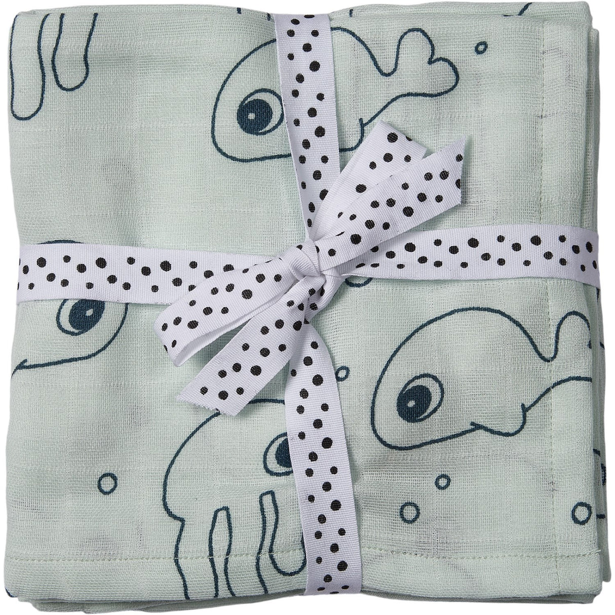 DonebyDeer Blue Muslinfilt 2-Pack Sea Friends
