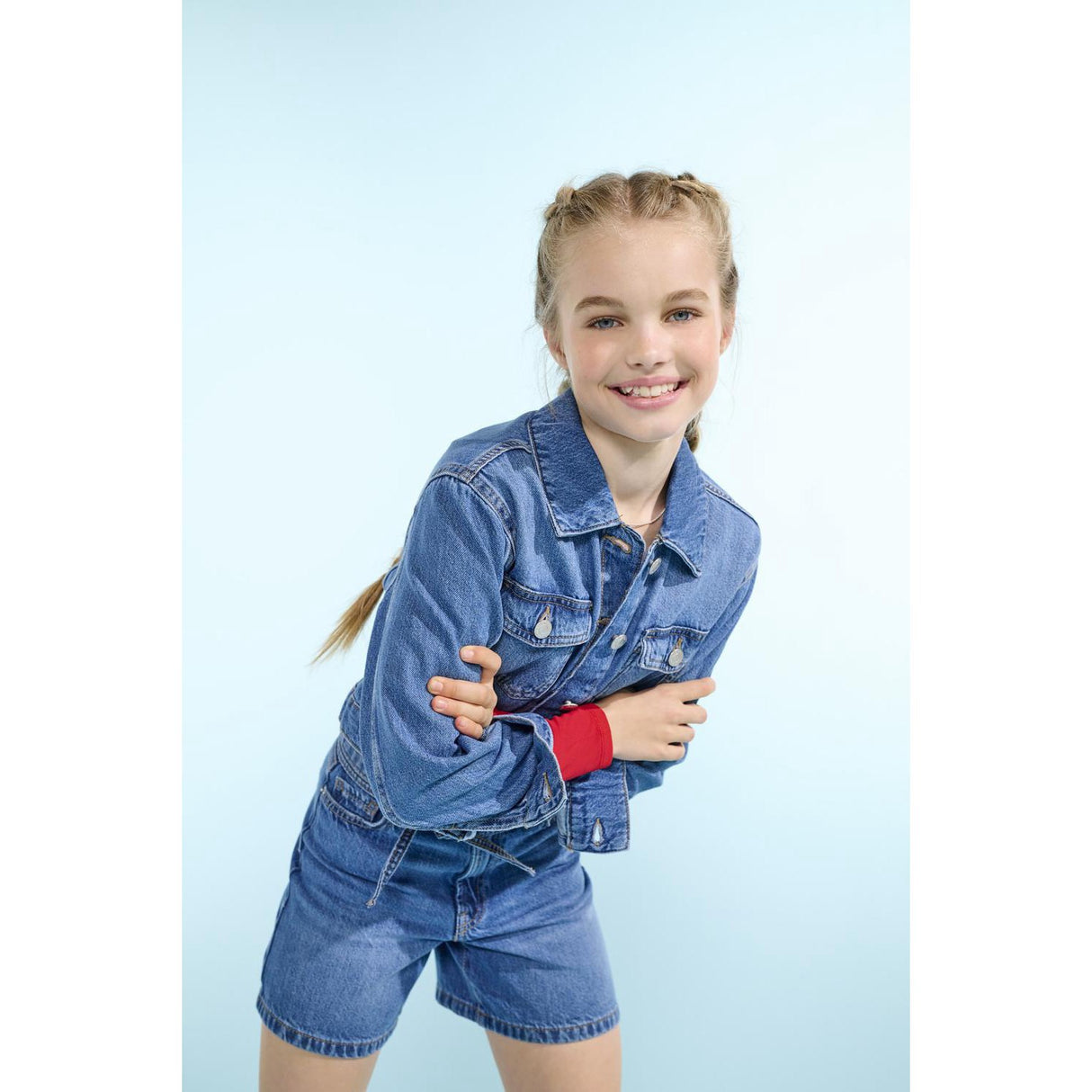 kids ONLY Medium Blue Denim Koglumi Ls Jacka Dnm Pim Noos