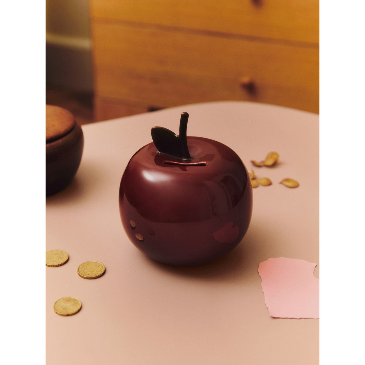 Ferm Living Deep Red Apple Money Bank