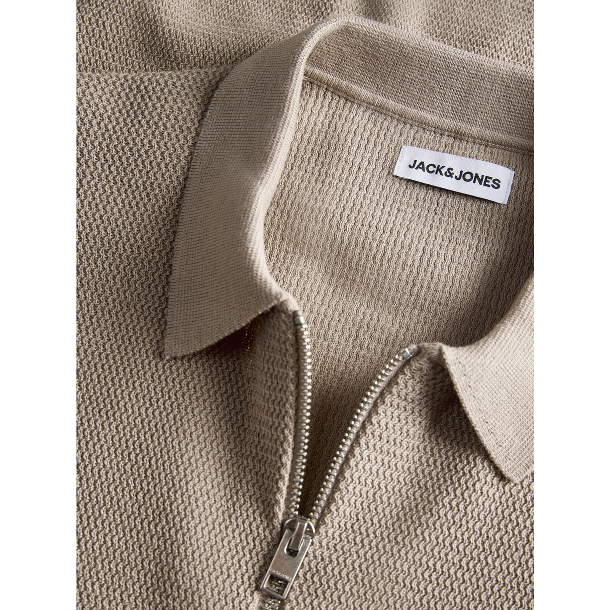 Jack & Jones Junior String Jjmax Stickad Zip Pikétröja Ss Jnr