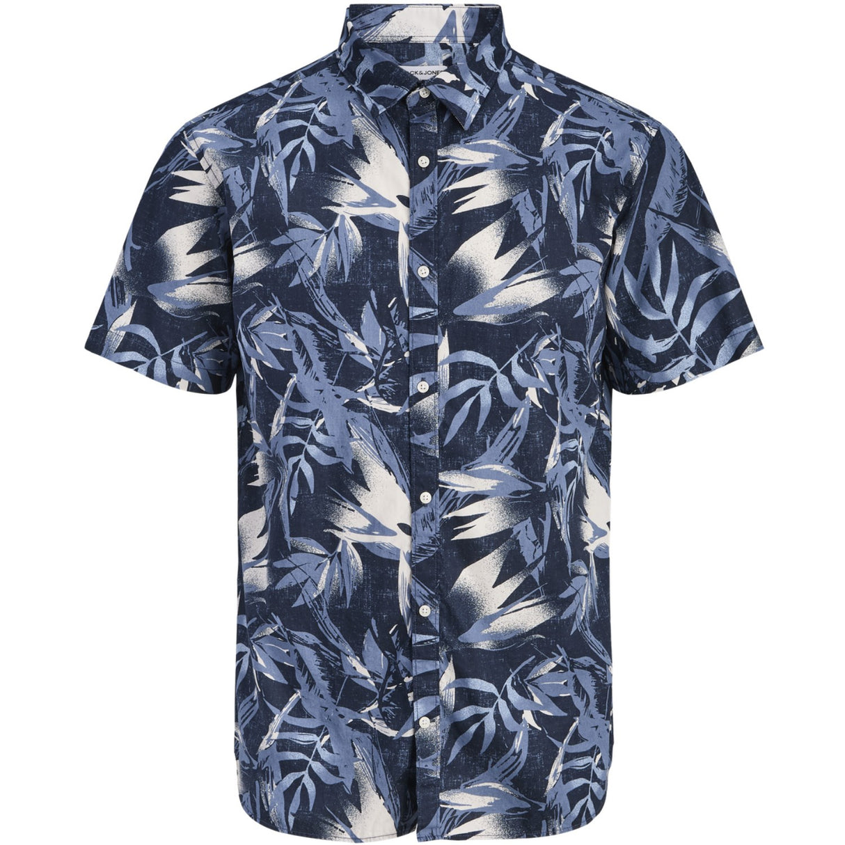 Jack & Jones Junior Navy Blazer Jjhonolulu Aop Skjorta Ss Jnr