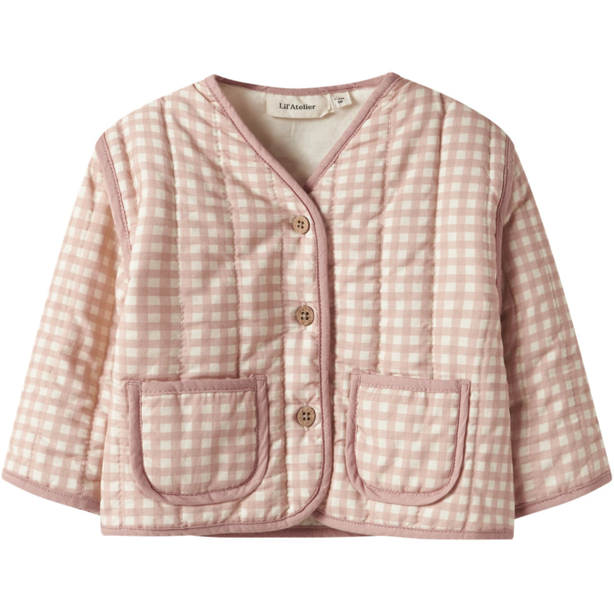 Lil'Atelier Cameo Rose Sun Nbflarose Ls Quilt Jacka Lil
