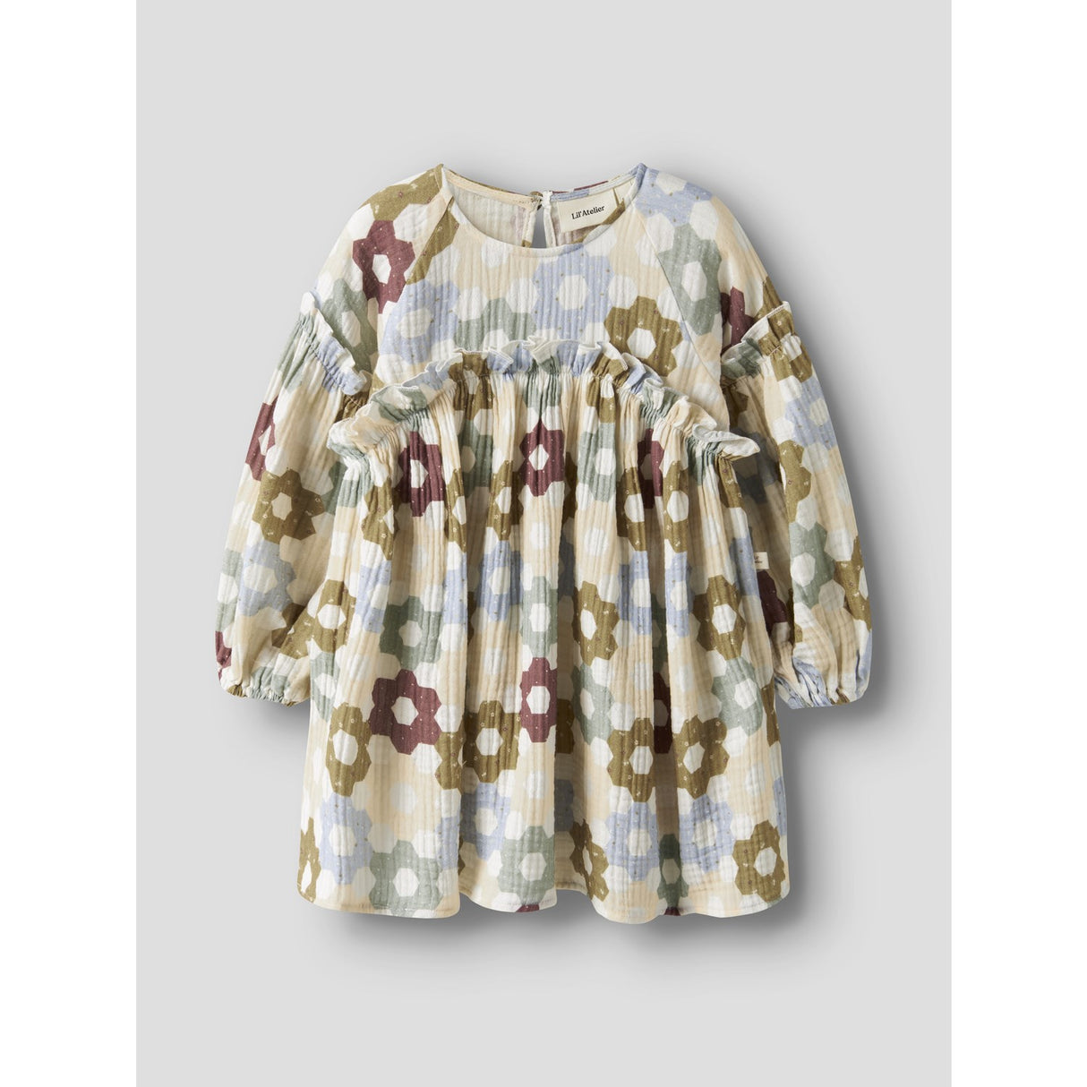 Lil'Atelier Coconut Milk Nmftalia Ls Loose Klänning Lil
