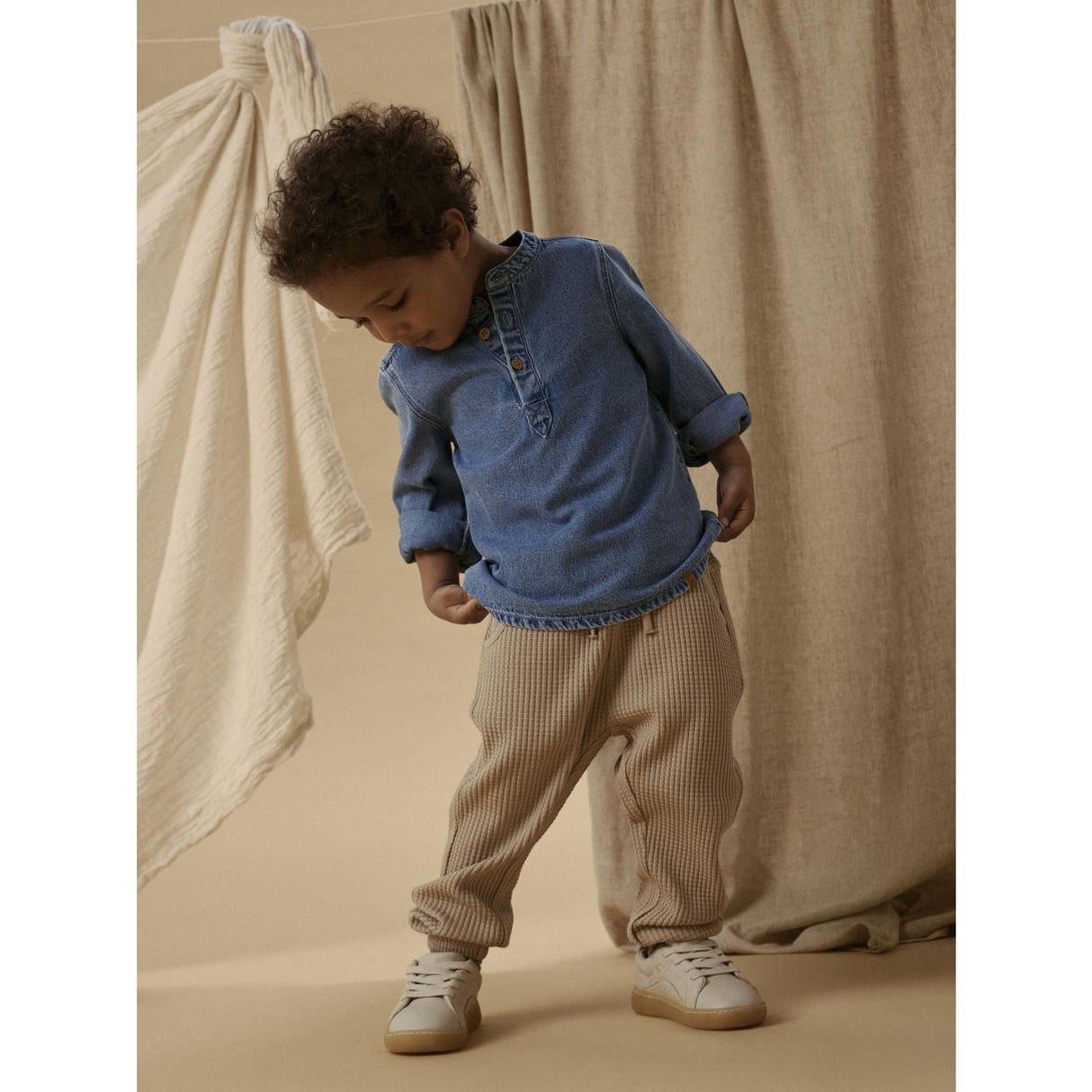 Lil'Atelier Medium Blue Denim Nmmtaya Ls Loose Dnm Skjorta 1166-Fd Lil