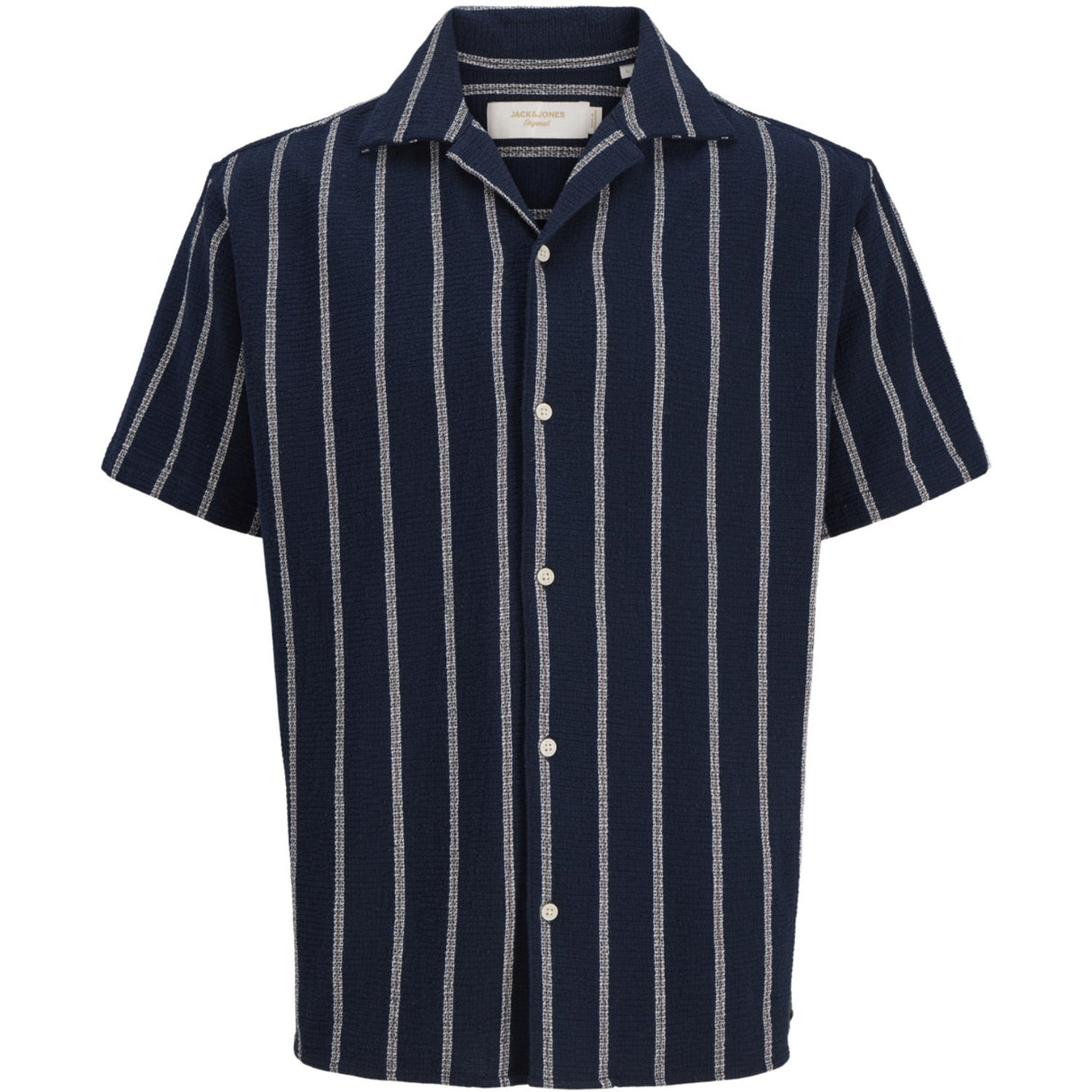 Jack & Jones Junior Sky Captain Stripes Jorcoba Stripe Resort Skjorta Ss Sn Jnr
