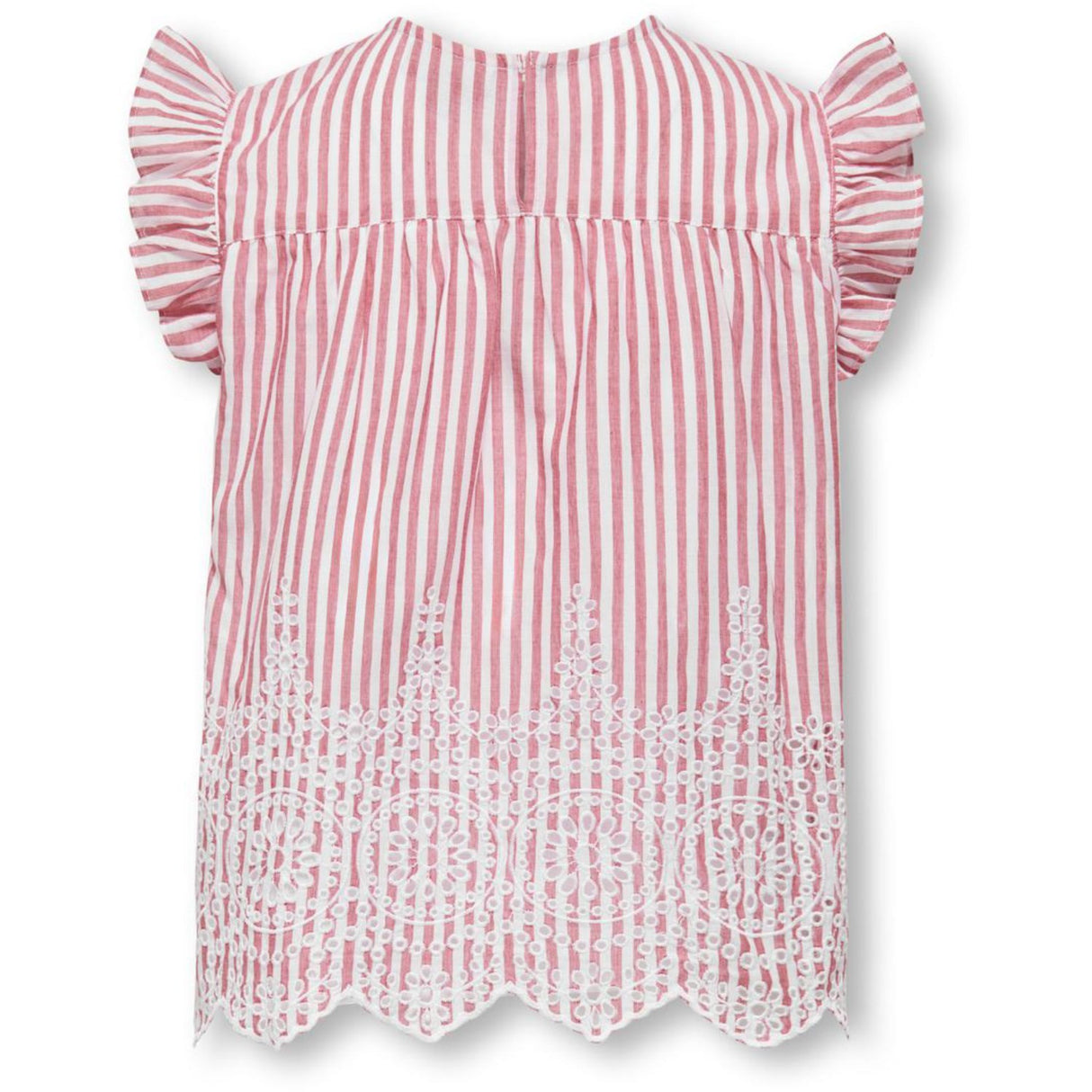 kids ONLY Barbados Cherry Cloud Dancer Kogbondi Life S/L Emb Frill Topp Wvn