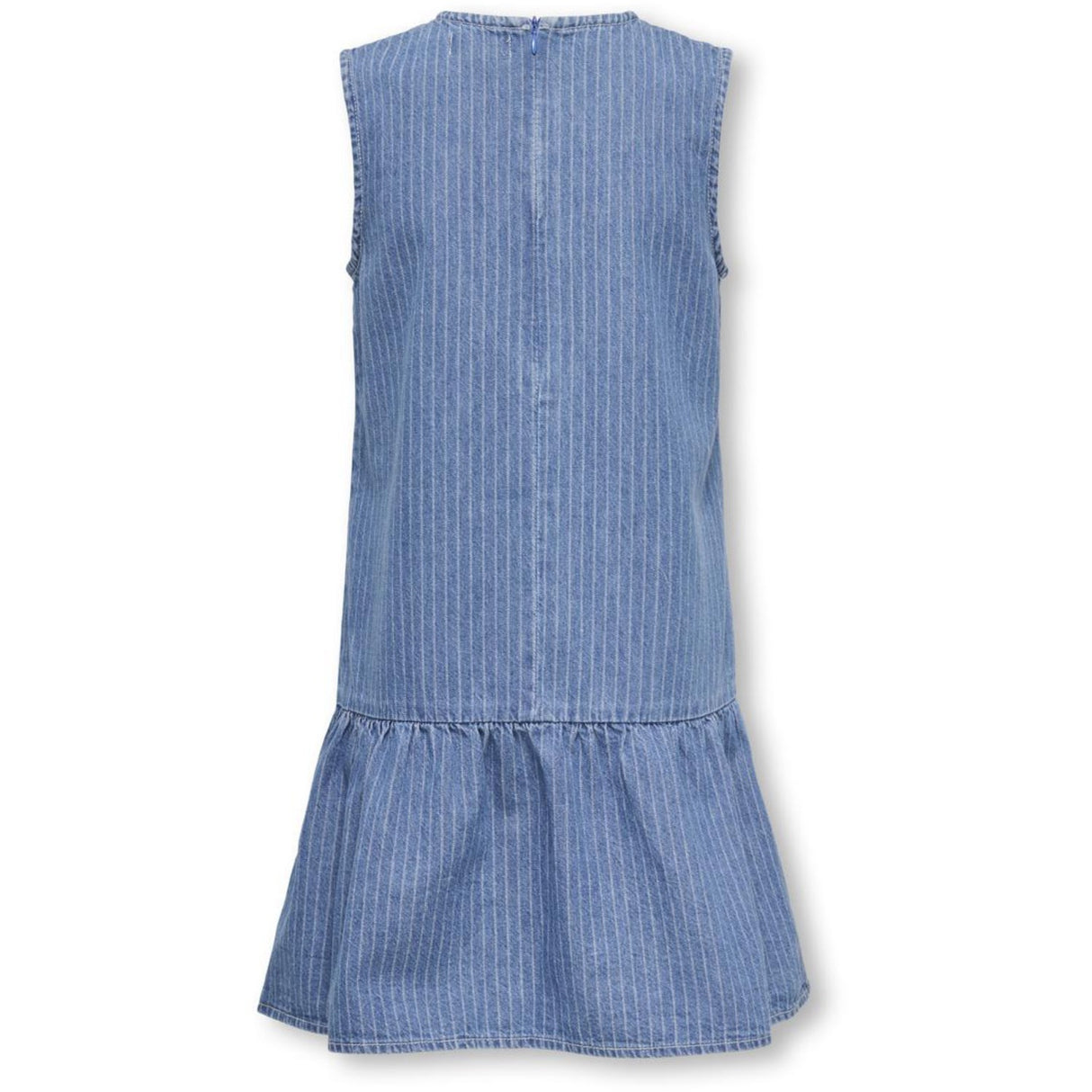 kids ONLY Medium Blue Denim Stripes Kogyasmin S/L Klänning Dnm Gua