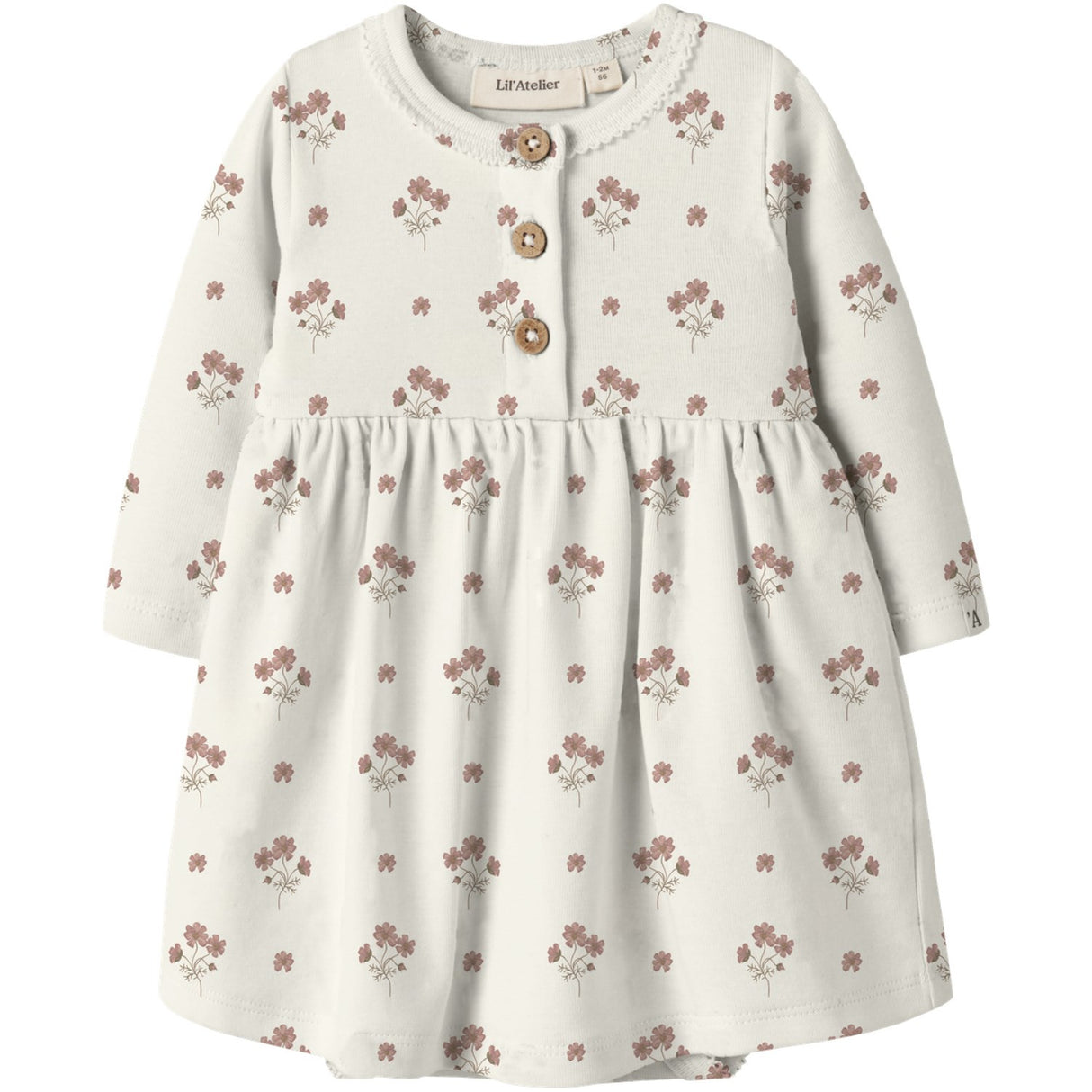 Lil'Atelier Coconut Milk Flower Pink Nbflayo Sif Ls Body Klänning Lil