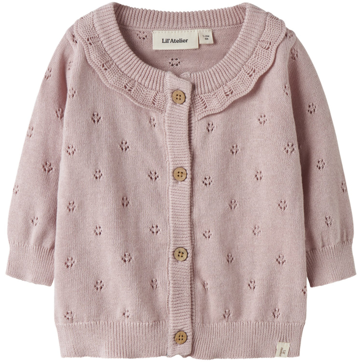 Lil'Atelier Peach Whip Melange Nbfdorina Ls Stickad Card Lil