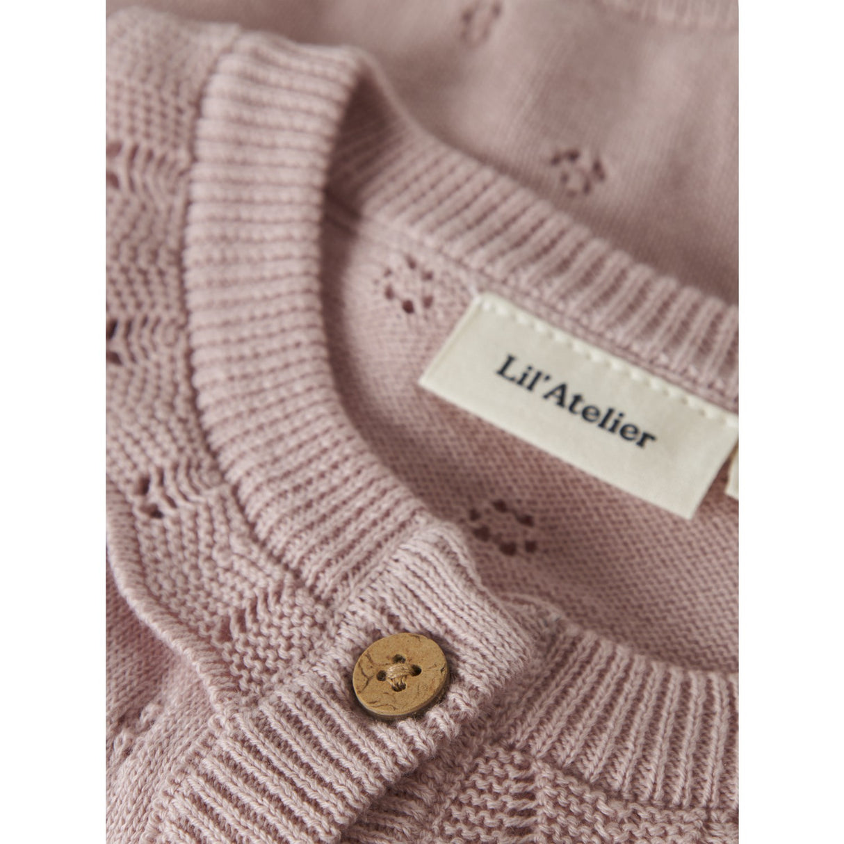 Lil'Atelier Peach Whip Melange Nbfdorina Ls Stickad Card Lil
