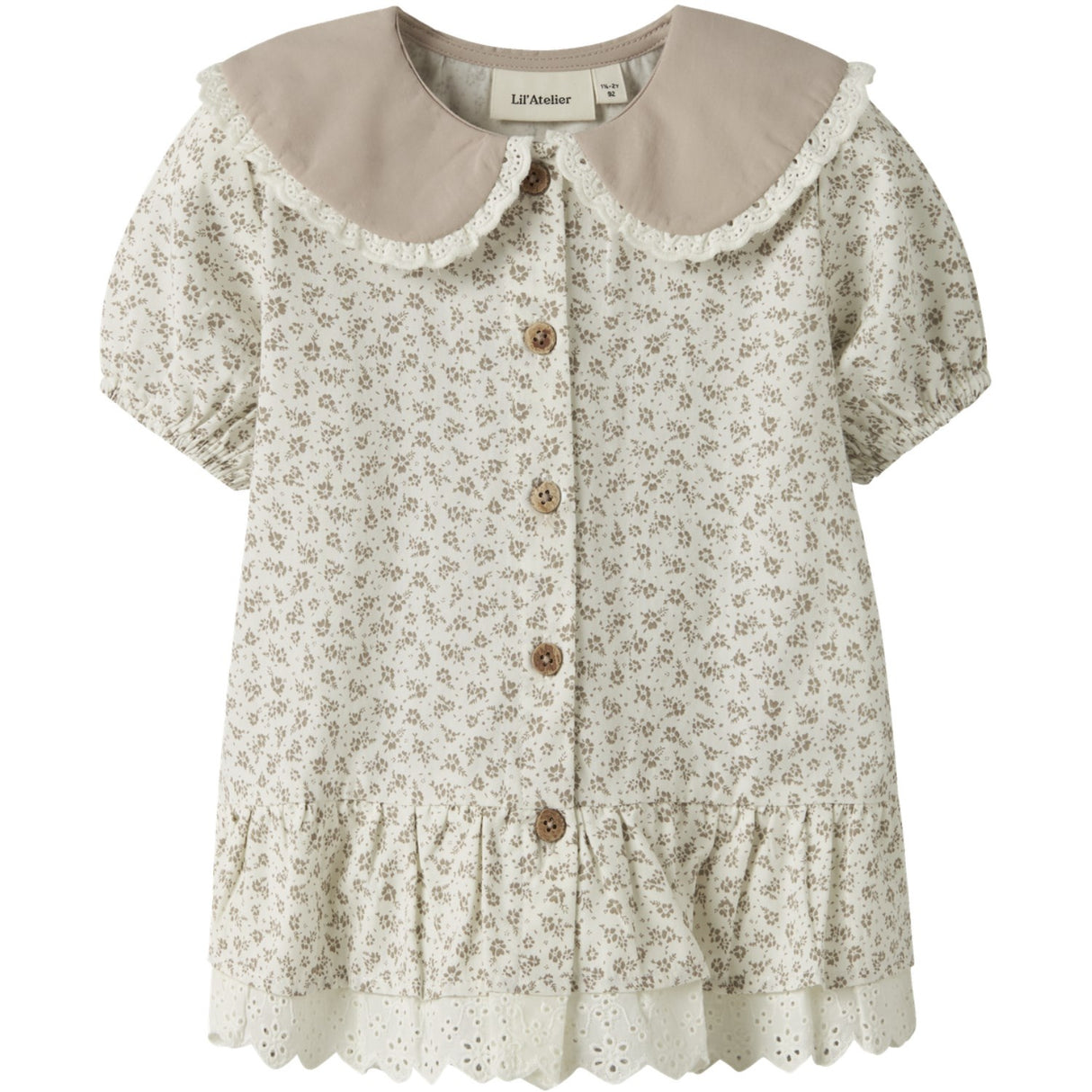 Lil'Atelier Coconut Milk Nmffjola Ss Loose Skjorta Lil