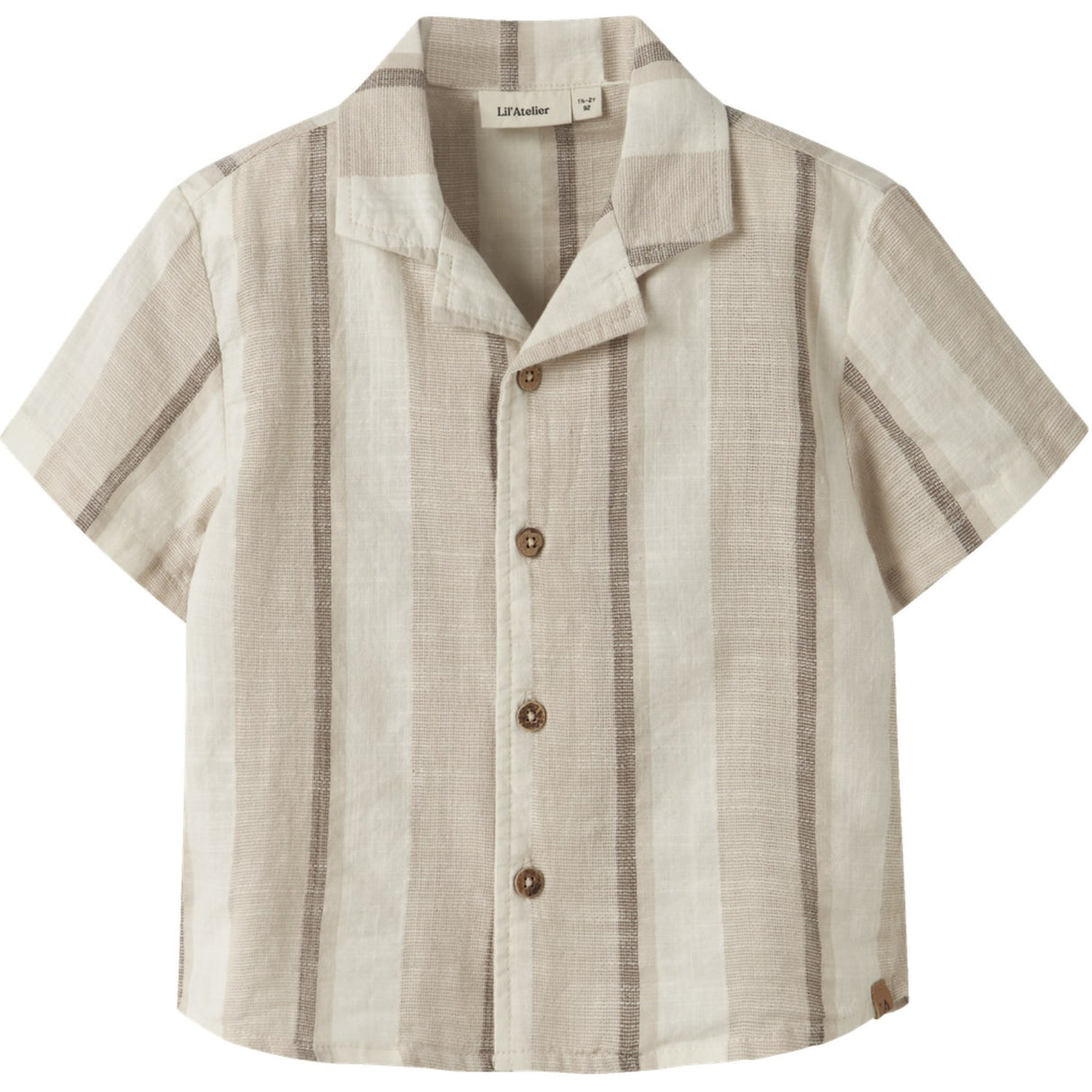 Lil'Atelier Coconut Milk Nmmfibert Ss Loose Skjorta Lil