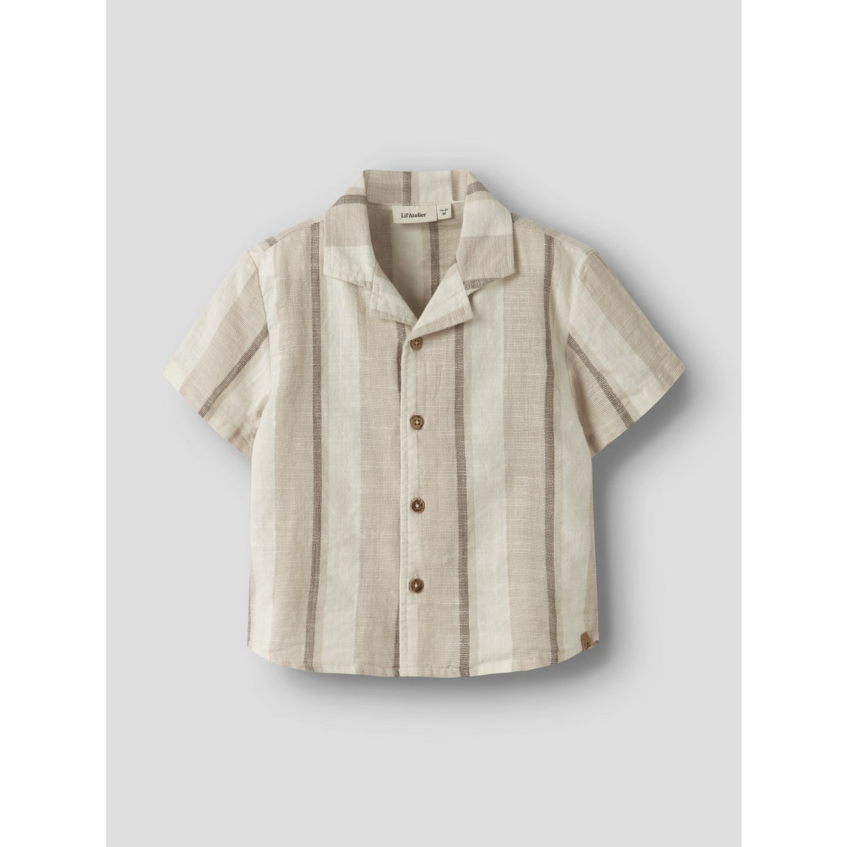 Lil'Atelier Coconut Milk Nmmfibert Ss Loose Skjorta Lil