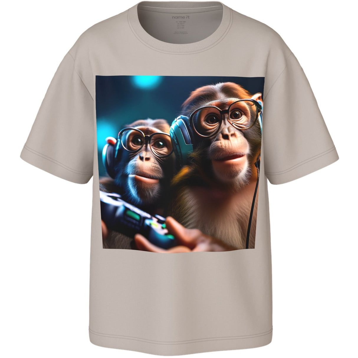 Name It Chateau Gray Gamer Monkey Nkmvoto Ss Nreg Topp