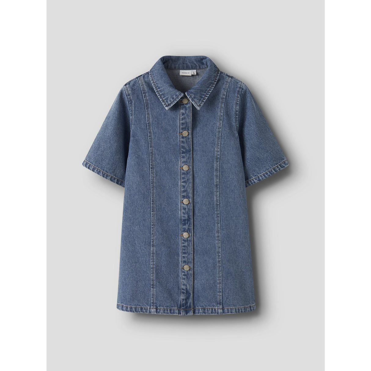 Name It Medium Blue Denim Nkfgianna 2/4 Dnm Klänning 2221-Iz D