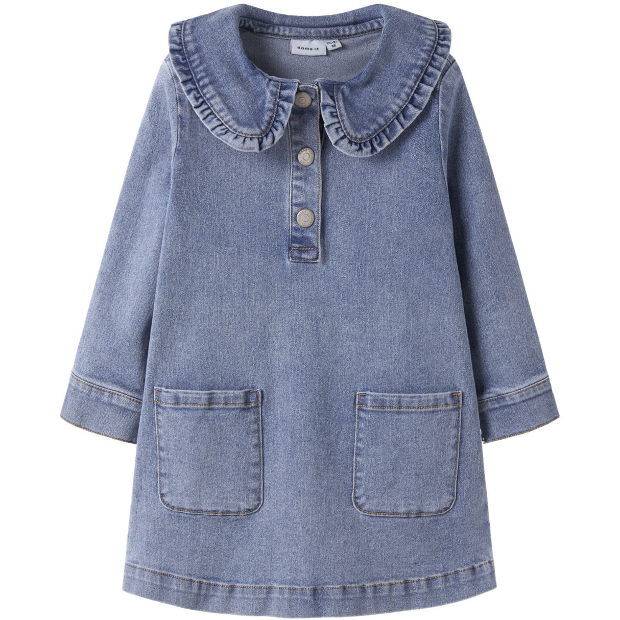 Name It Medium Blue Denim Nmfgia Dnm Ls Klänning 2221-Iz D