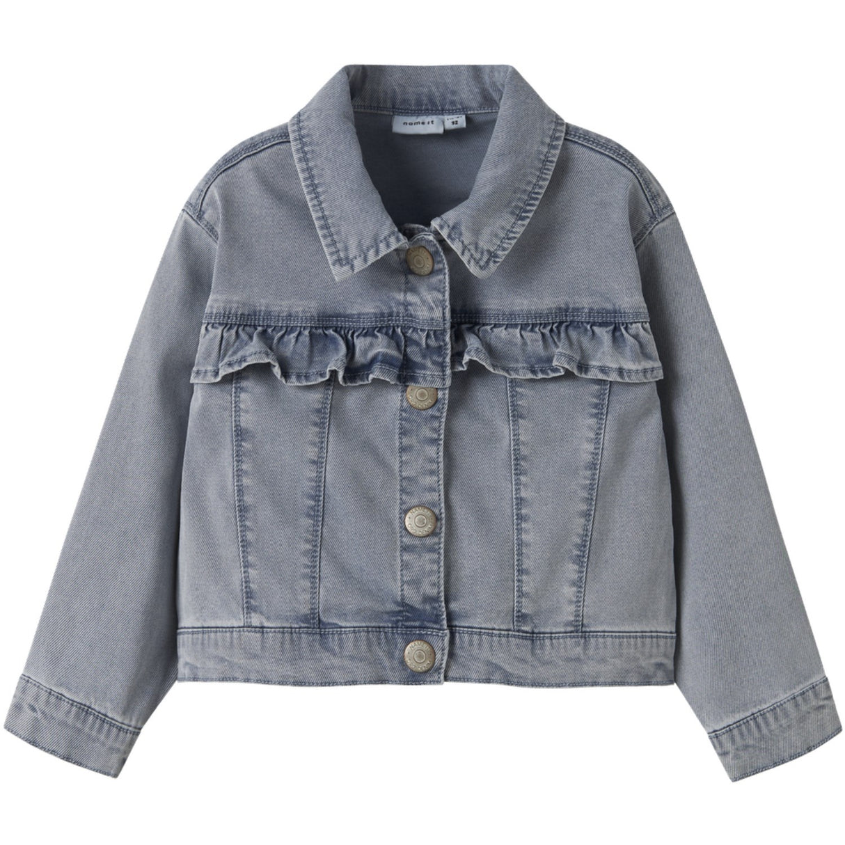 Name It Light Blue Denim Nmfjulia Dnm Frill Jacka 6006-Yb F